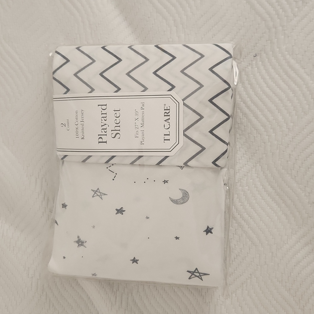 TL Care Twin Pack Playard Sheets